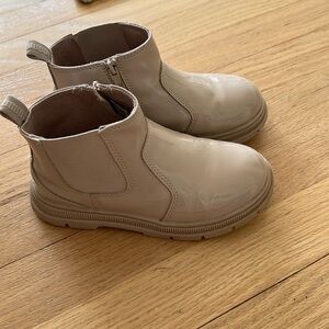 Zara patent nude booties sz 11